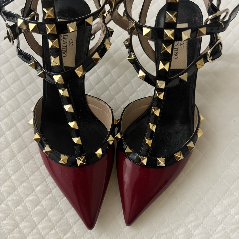Valentino Rockstud Caged Kitten heels